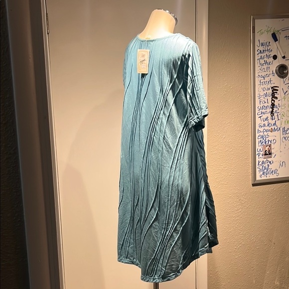 Casual Blue Scoop Neck Mini Sundress - Picture 6 of 16